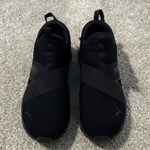 PUMA Black Athletic Slip-On Sneakers